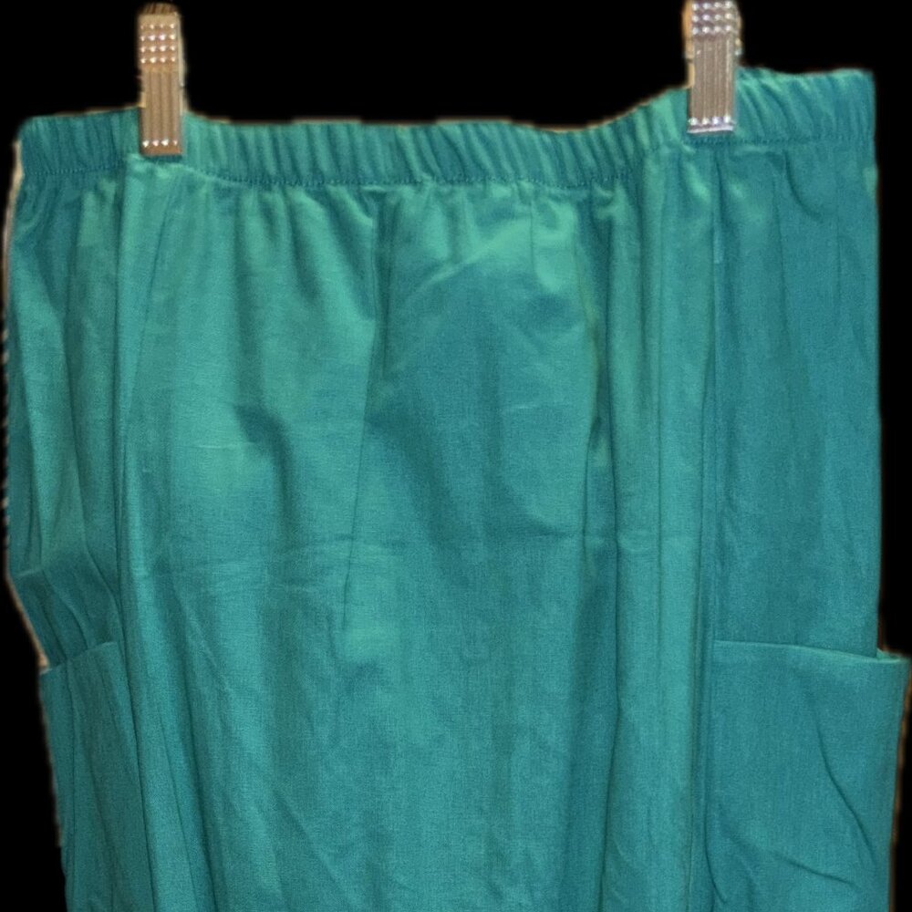 Bundle of 3 skirts. Shein Black Cat Skirt XL, Linen Teal Skirt, Linen Navy Blue - Picture 5 of 6